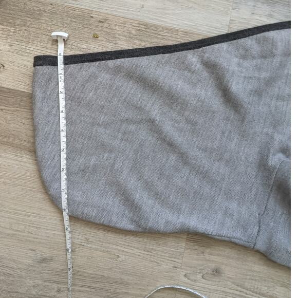 LN 48% WOOL MEDIUM WEIGHT BNCI Blank Noir  2 tone gray hooded cardigan - Picture 9 of 11